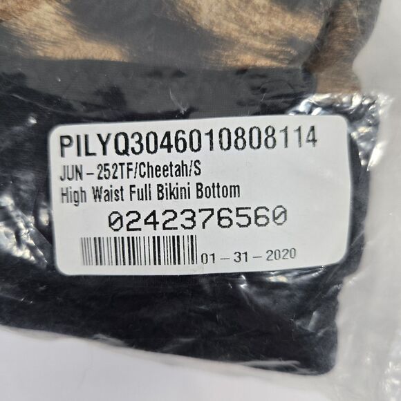 PILYQ Women's Size Small Bikini Bottom Cheetah Print Jungle High-Waist Full NWT - Picture 6 of 9